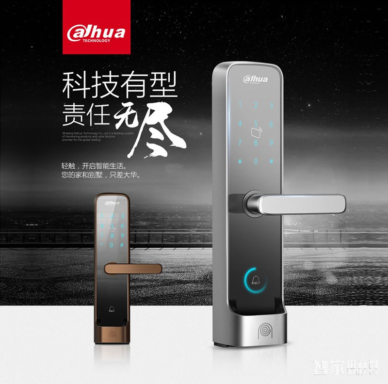 大华乐橙密码指纹锁 家用防盗电子锁