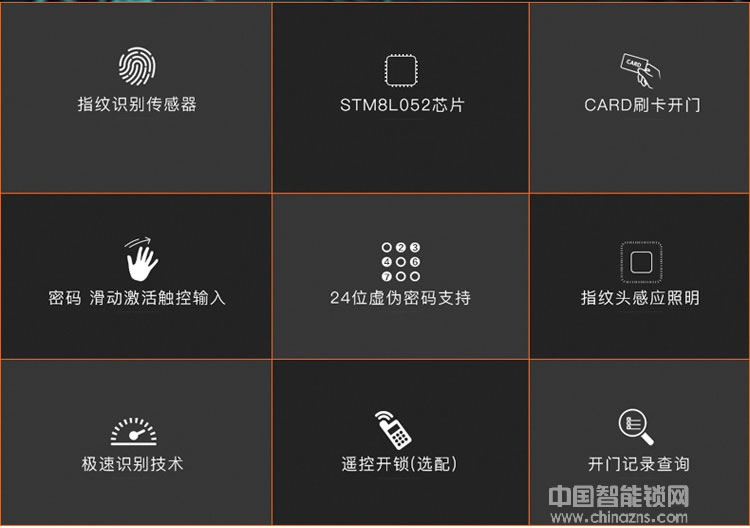 鑫鼎兴玻璃门指纹密码锁 免开孔双开IC卡锁
