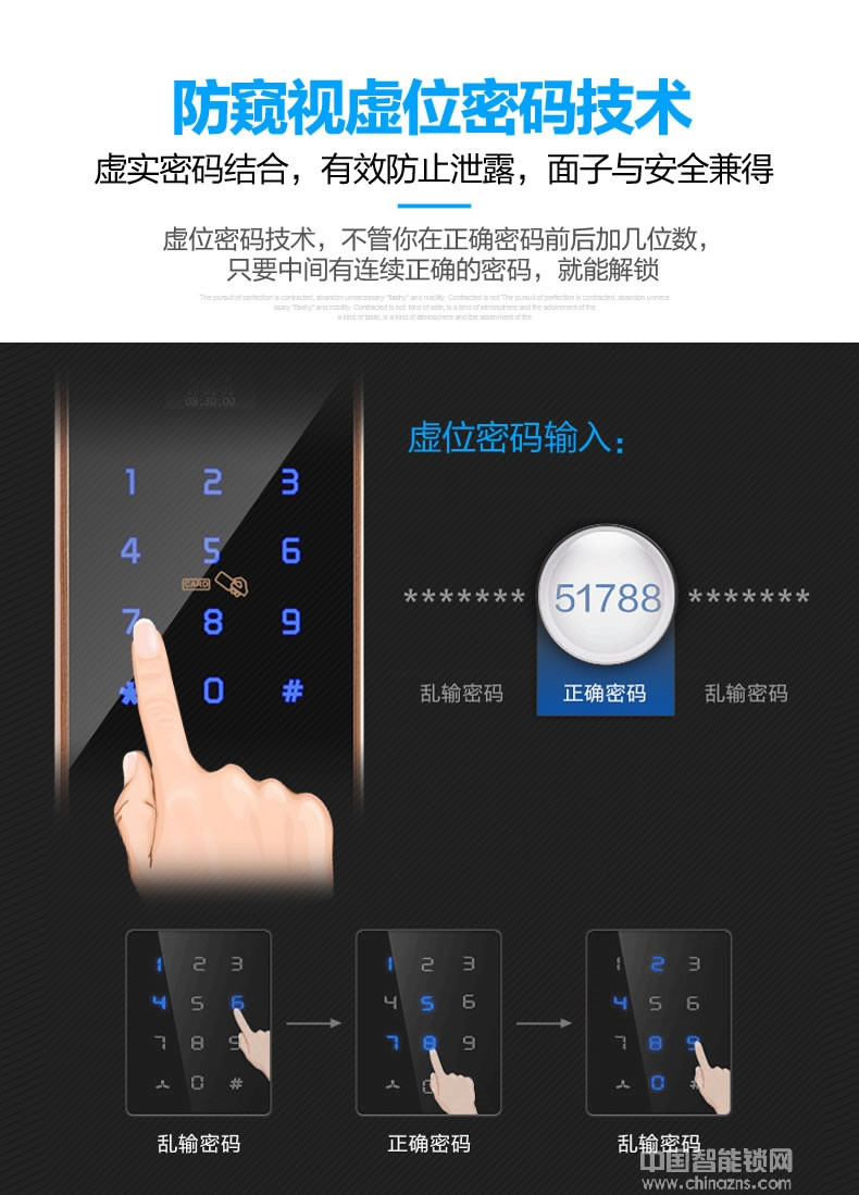 好汉智能电子感应门锁 手机APP防盗指纹锁