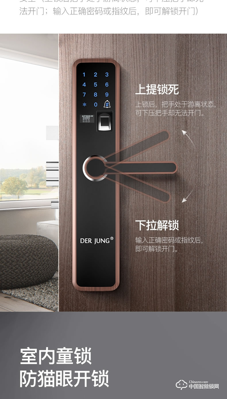 典匠智能锁 D6018家用防盗门智能密码锁