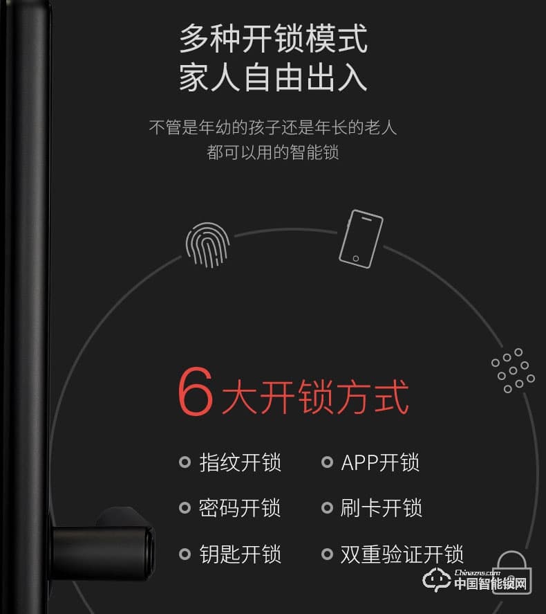 万佳安腾讯云智能锁I9青年版 直板指纹密码锁 防盗智能门锁