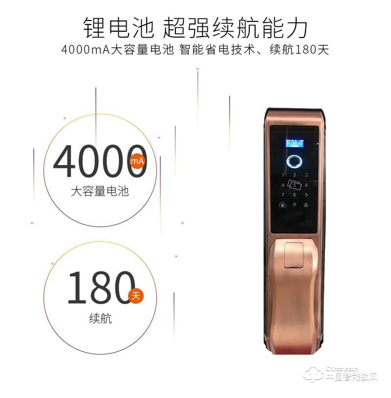 安尔发智能锁 推拉式指纹密码锁 防盗门智能锁A601