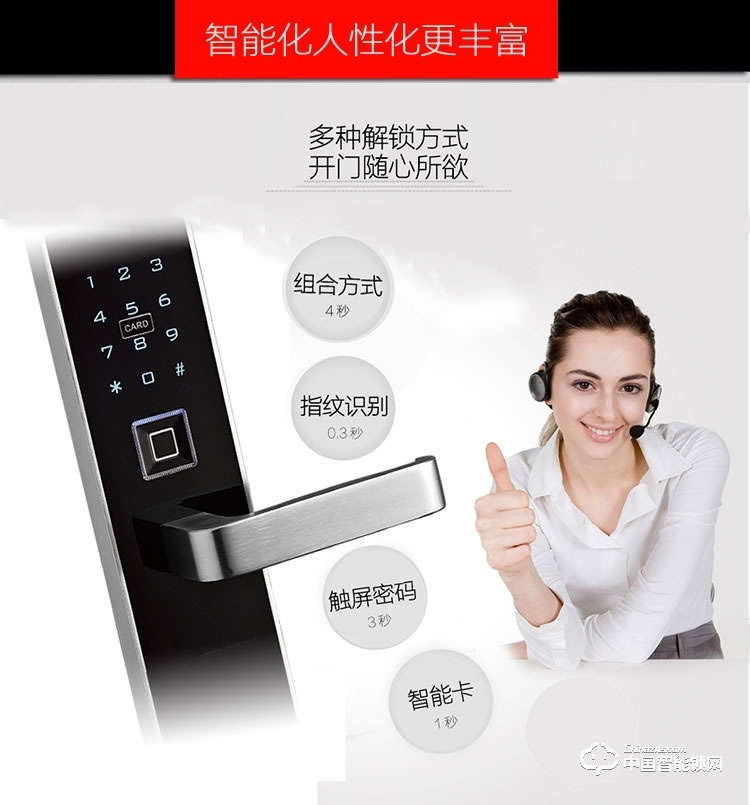 摩力指纹锁 117C99-C不锈钢锁体智能锁