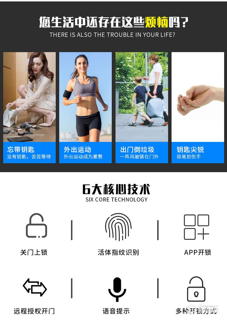 思玛特智能锁 光学指纹锁联网多功能电子锁