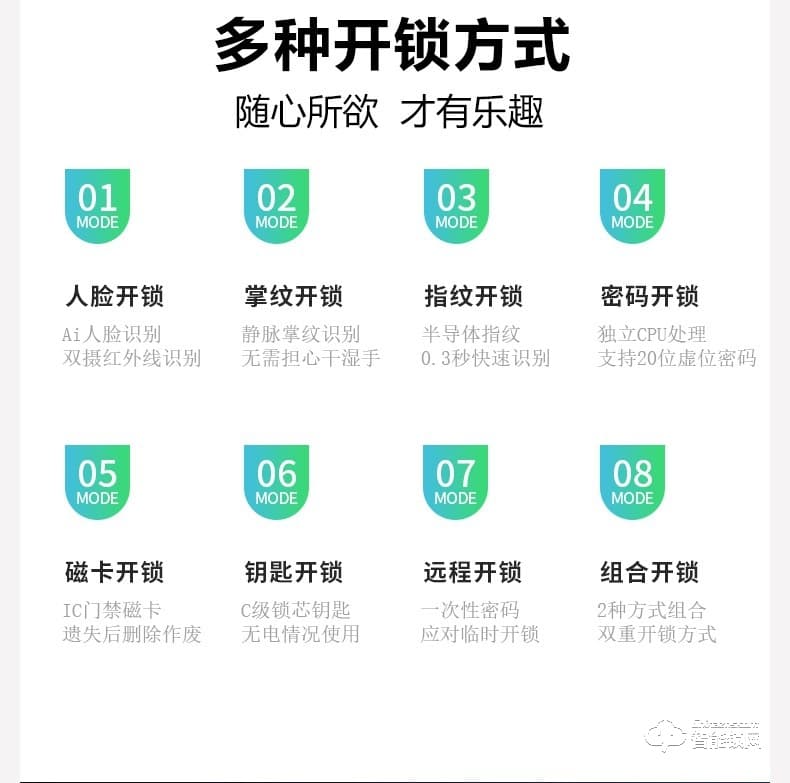 佰德龙智能锁 Q10全自动人脸识别锁刷脸锁掌纹锁