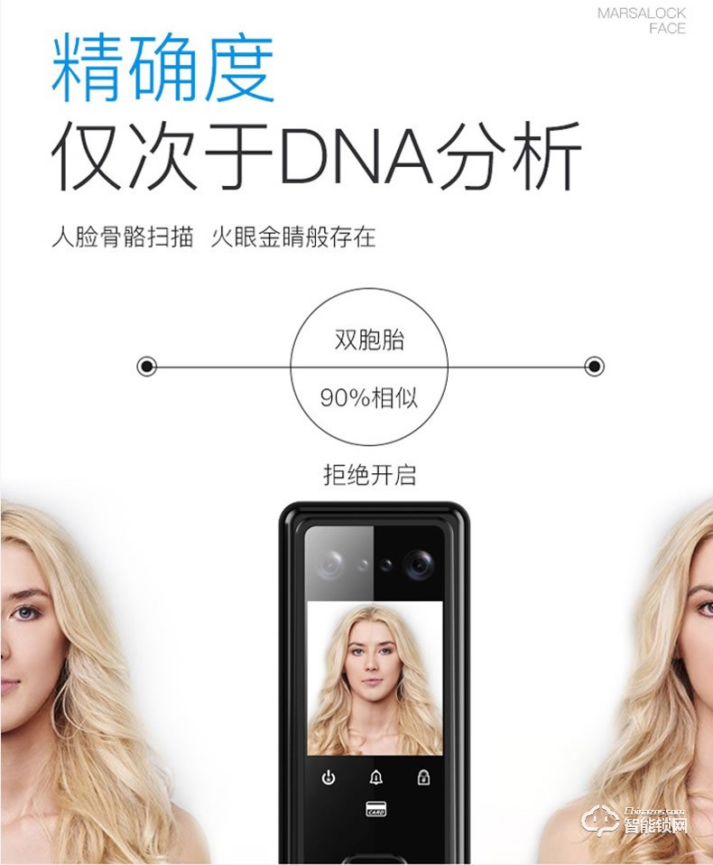 佰德龙智能锁 Q10全自动人脸识别锁刷脸锁掌纹锁
