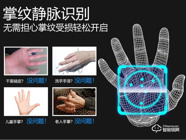 佰德龙智能锁 Q10全自动人脸识别锁刷脸锁掌纹锁