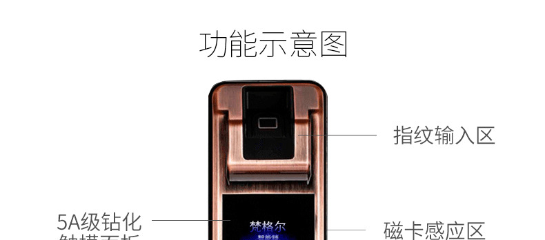 佰德龙智能锁 239家用防盗门电子密码锁