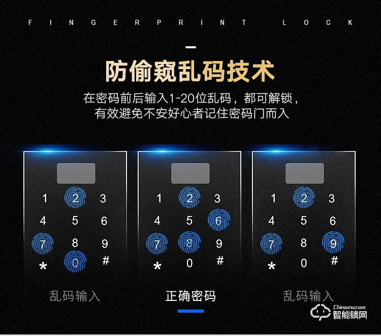 艾创米智能锁 S119新品家用防盗门大门电子门锁