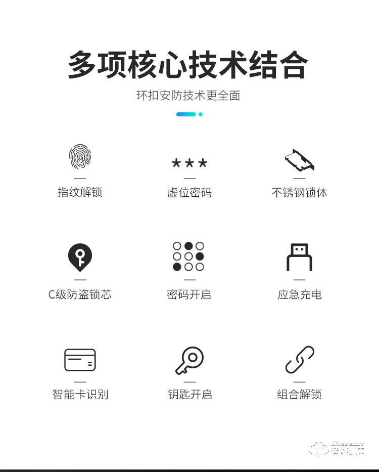 菲花奥智能锁 家用防盗门电子密码磁卡锁