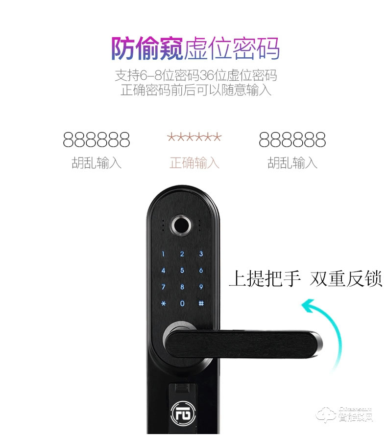 纽冠智能锁 N550家用防盗门半导体指纹锁