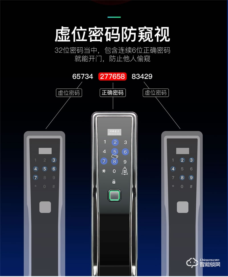 卓励智能锁 ZLZWS1全自动智能门锁防盗门锁