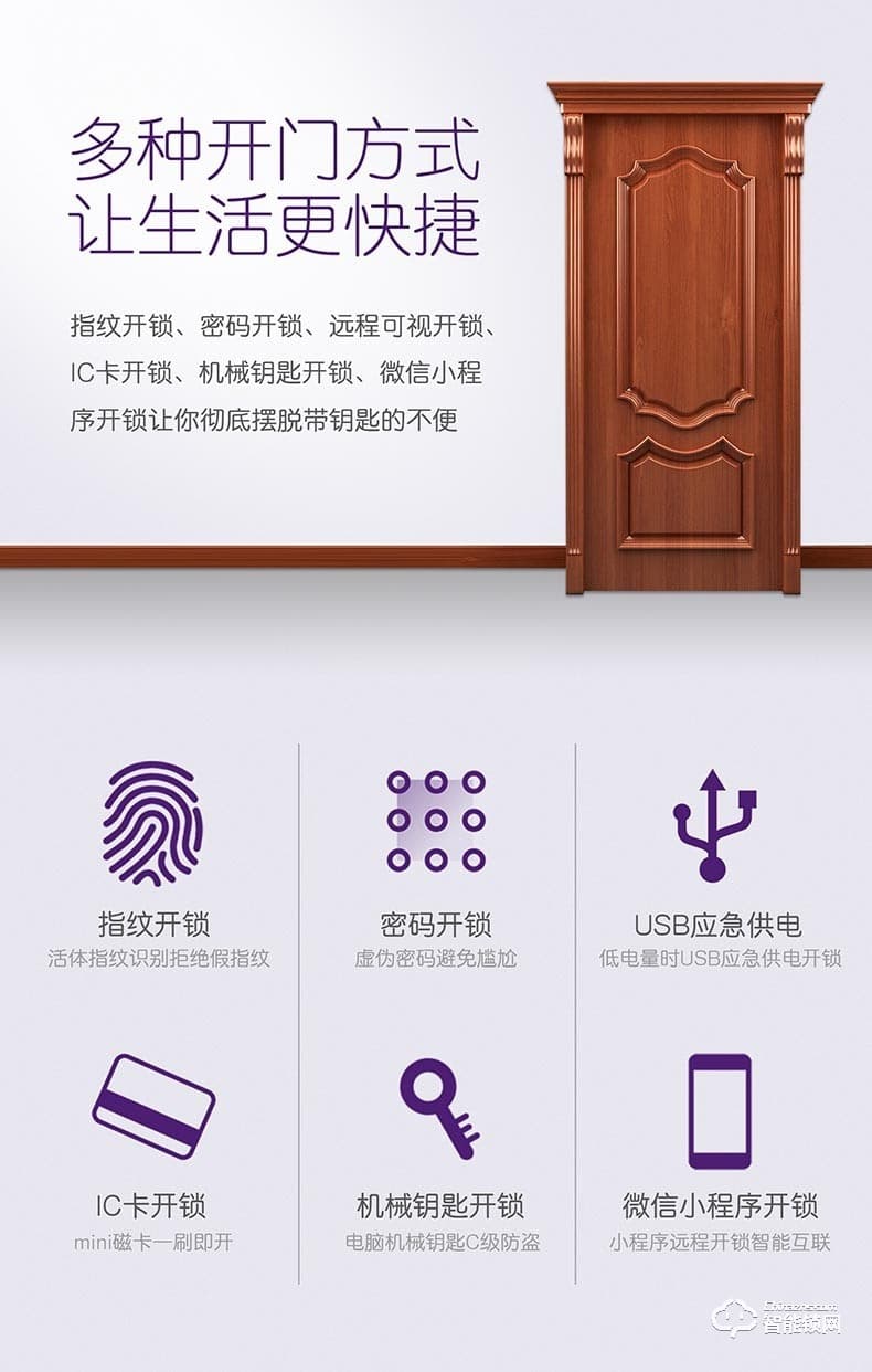 索菲亚智能锁 S22防盗门家用电子密码锁