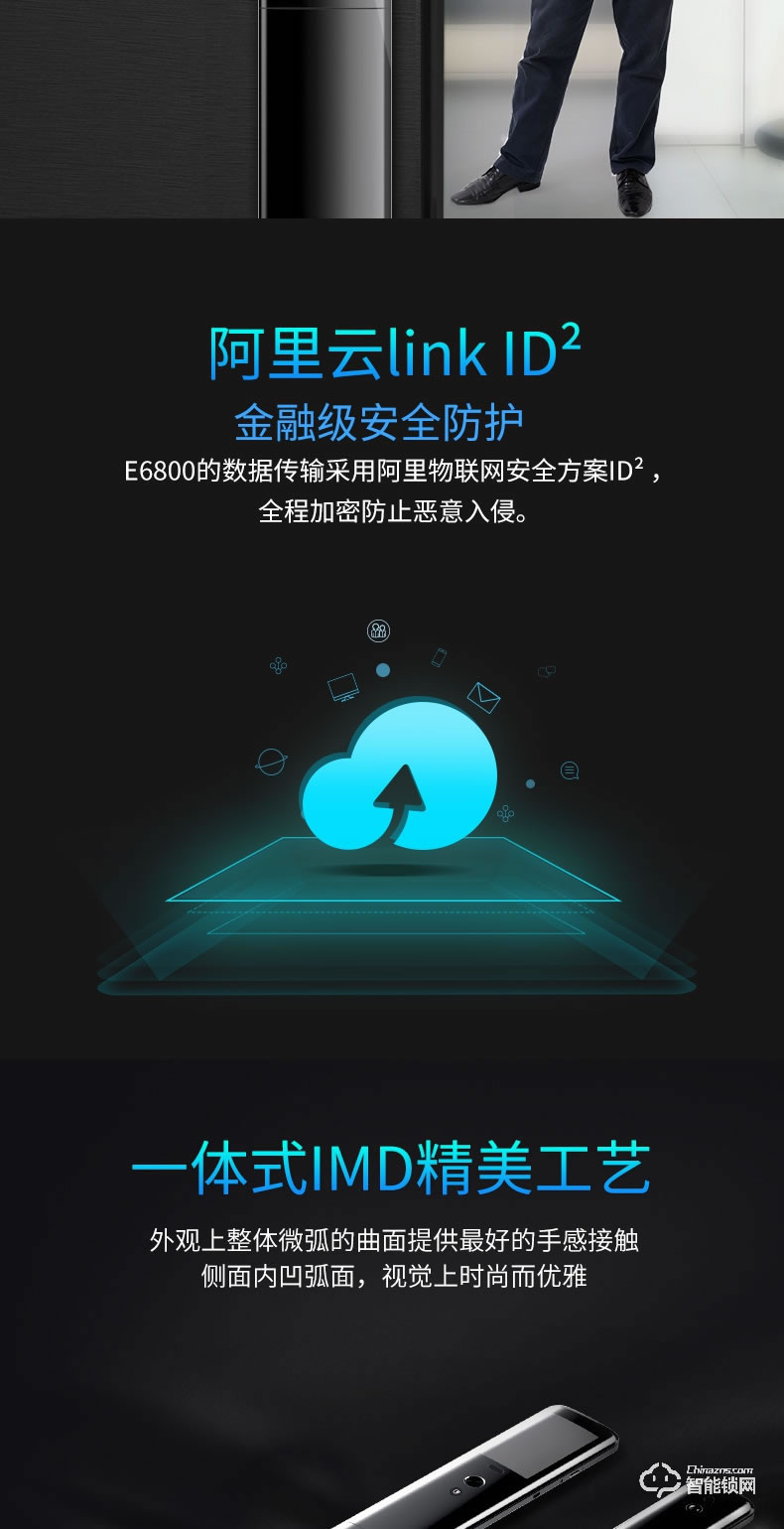 移康智能锁 E6800猫眼全自动家用防盗智能门锁