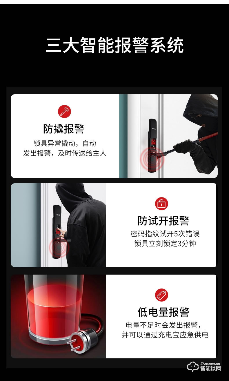 因特智能锁 Y20家用防盗门锁大门电子锁