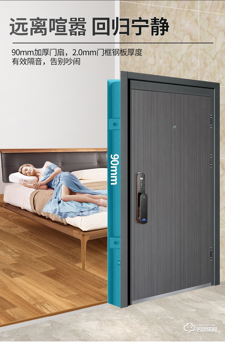 高雅居智能门 甲级防盗门子母门