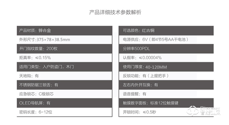 华智达智能锁 HZD-063家用防盗门大门锁刷卡磁卡锁