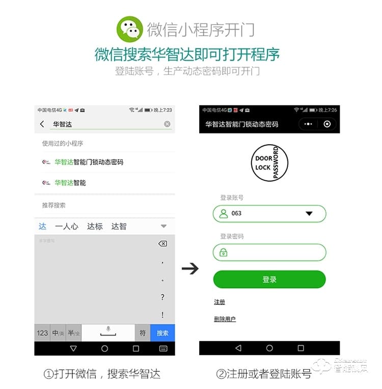 华智达智能锁 E8家用防盗门刷卡感应锁智能锁