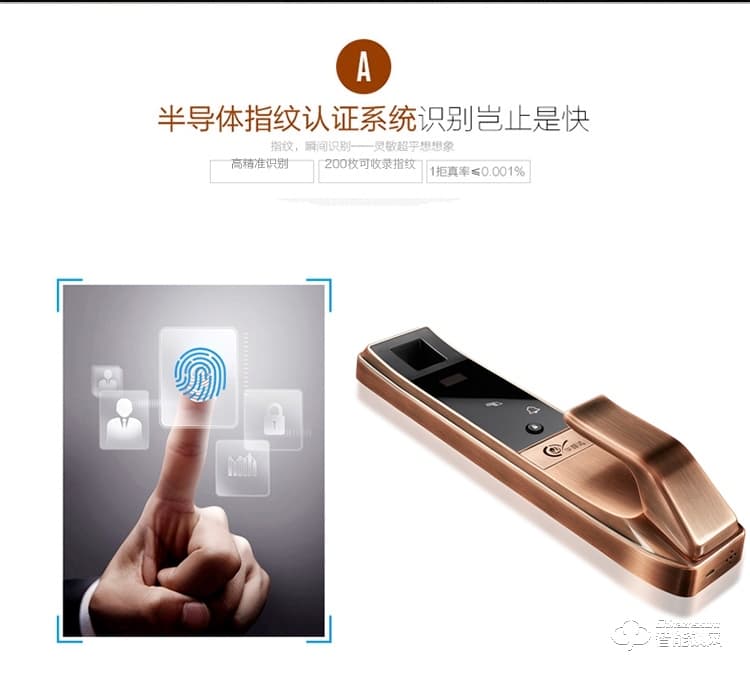 华智达智能锁 E8家用防盗门刷卡感应锁智能锁