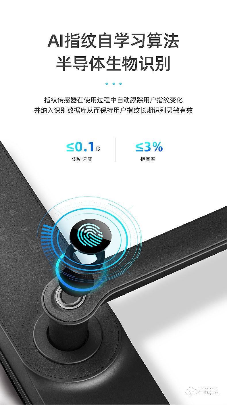 小凡智能锁 E19家用防盗门室内木门指纹密码锁