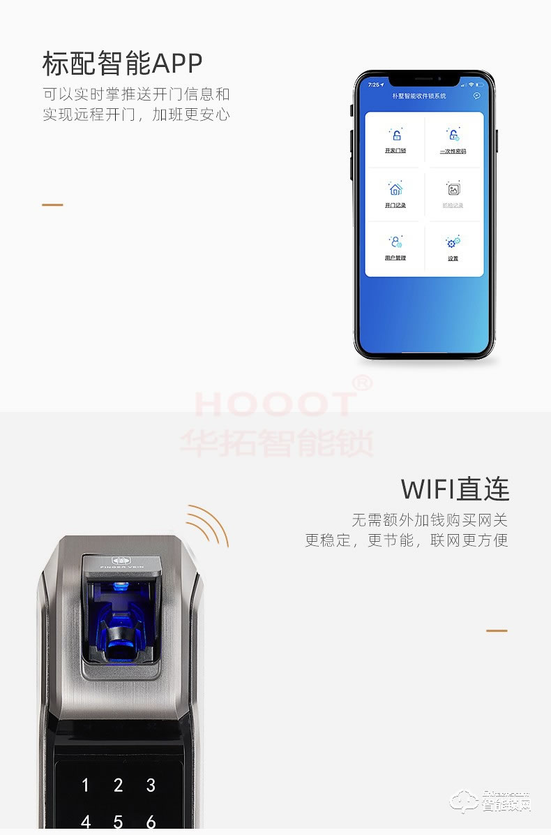 宏泰智能锁 RL3全自动指静脉密码门锁