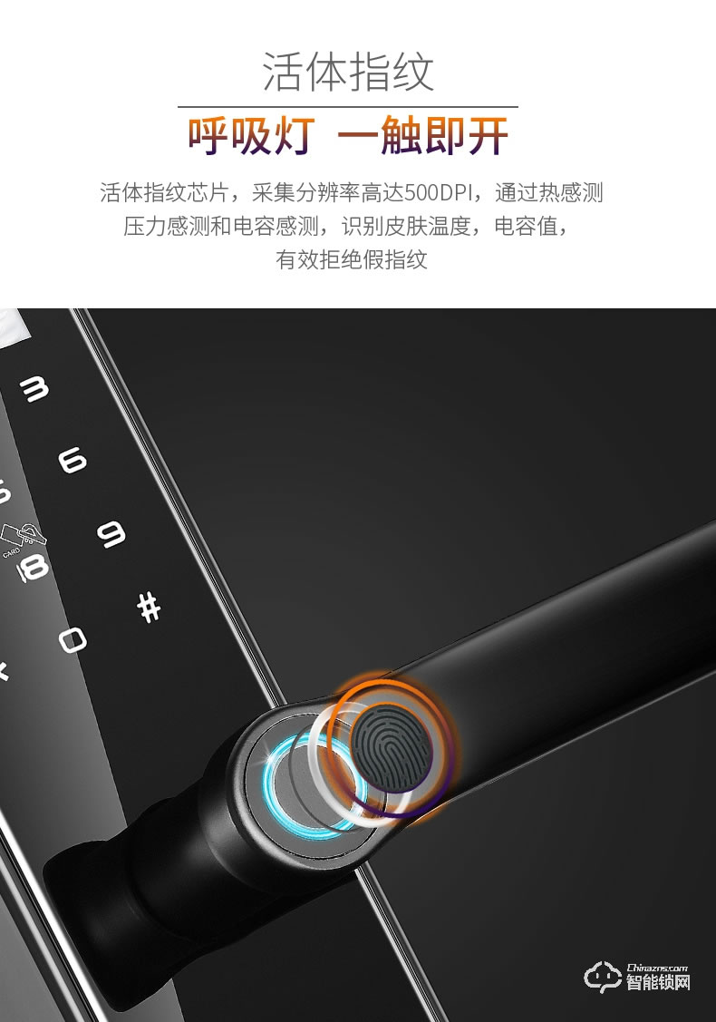 黑帆智能锁 BS-R1人脸识别锁电子密码锁