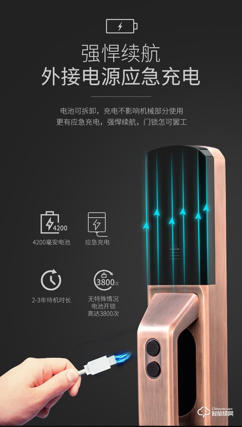 京德仕曼智能锁 K6家用防盗门智能门锁