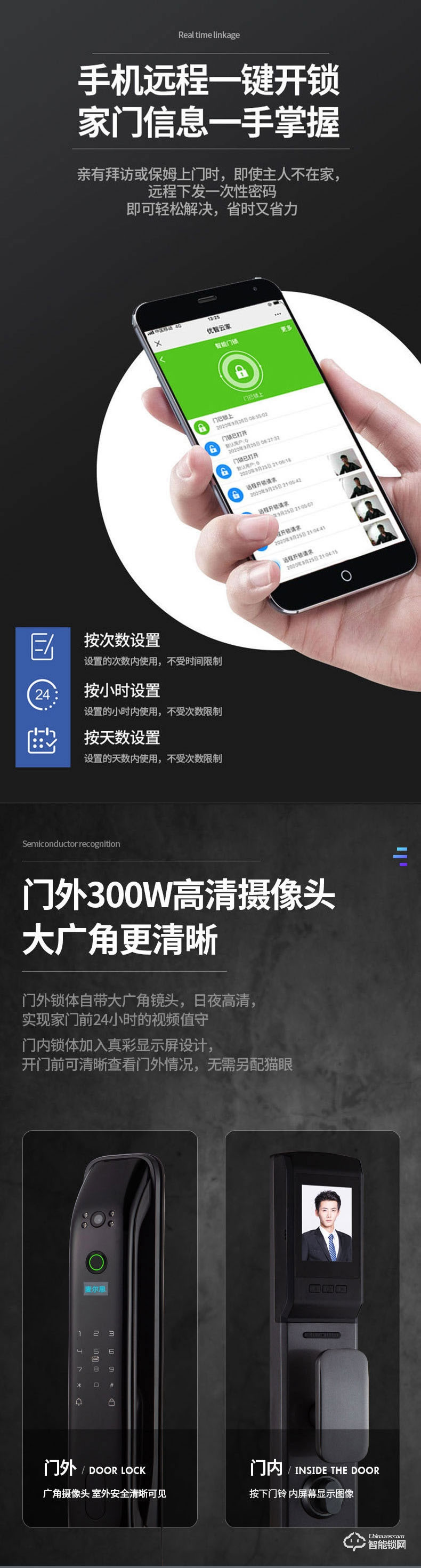 麦尔思智能锁 R3全自动家用智能门锁