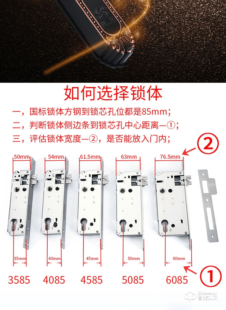 剑芯智能锁 家用锌合金防盗智能锁