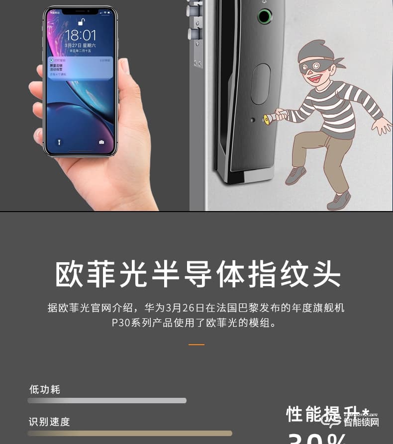 宝莱斯智能锁 F1家用全自动智能锁