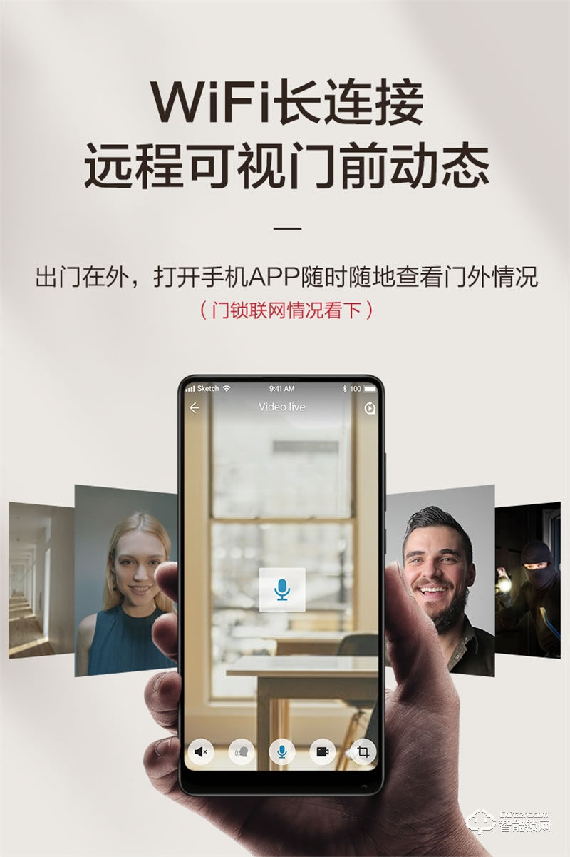 飞利浦智能锁702 可视猫眼视频监控全自动密码锁
