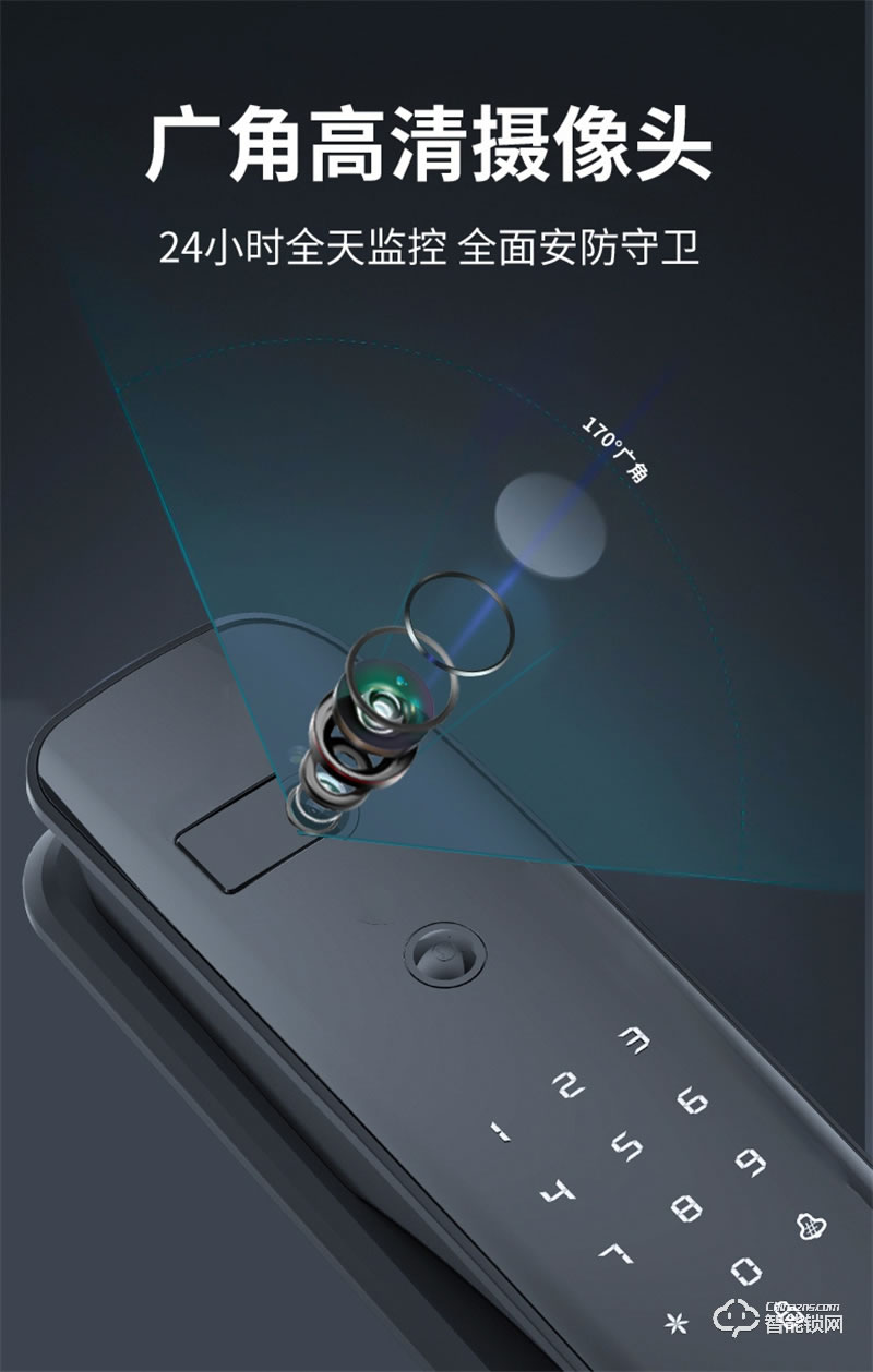 康佳GM6S 3D人脸识别 指纹密码家用防盗智能门锁