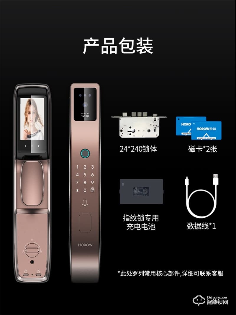 希箭指纹锁R10真3D人脸识别智能门锁 家用防盗门电子锁