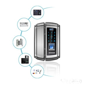 索掌门玻璃门锁 办公指纹密码锁