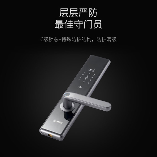 万佳安指纹锁 腾讯云智慧门锁I9 防盗门指纹密码锁