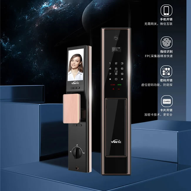 因特智能锁 V55-S全自动智能猫眼智能锁
